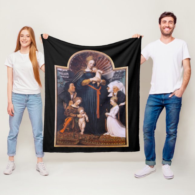 Darmstadt Madonna, Holbein the Younger Fleece Blanket (In Situ)