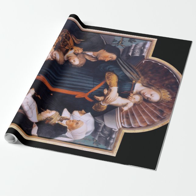 Darmstadt Madonna, Holbein the Younger Wrapping Paper (Unrolled)