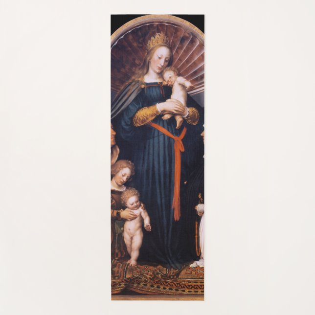 Darmstadt Madonna, Holbein the Younger Yoga Mat (Front)