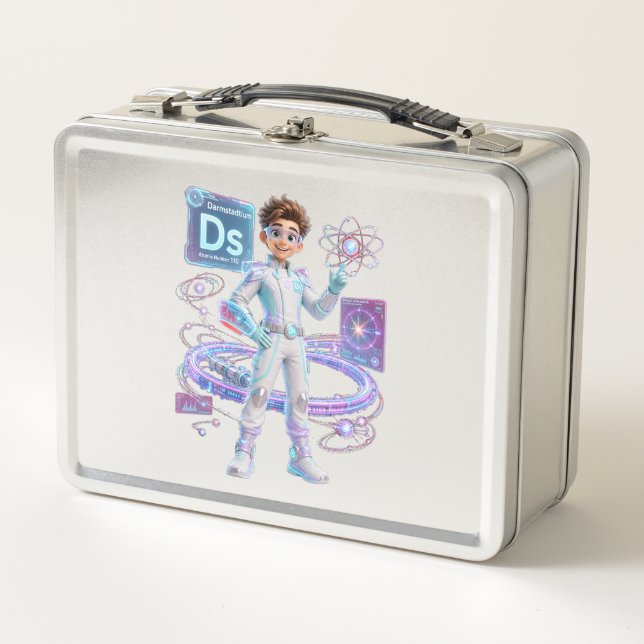 Darmstadtium (Ds) – Atomic  | ATOMIVRA Metal Lunch Box (Front)