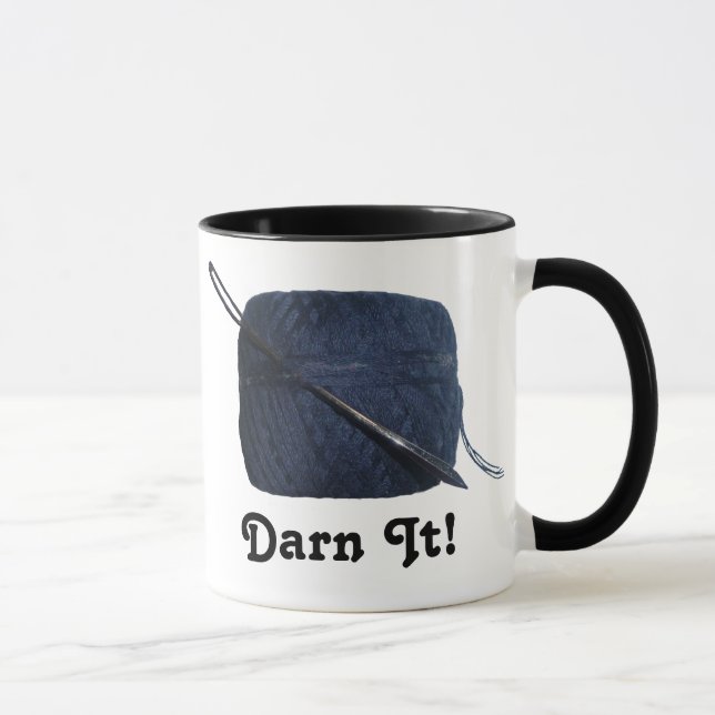 "Darn It!" Darning Needle & Thread Mug (Right)