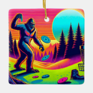 Darn Trees   Bigfoot Disc Golf Humour  Ceramic Ornament