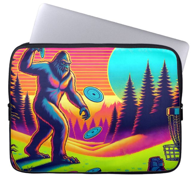 Darn Trees | Bigfoot Disc Golf Humour  Laptop Sleeve (Front)