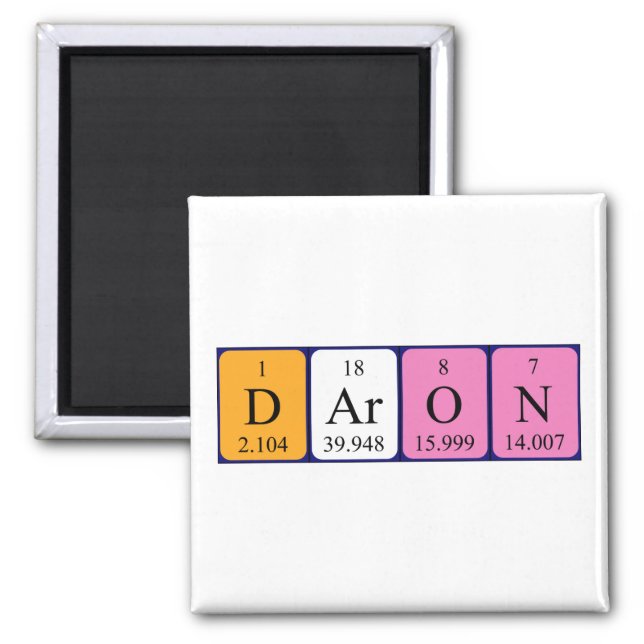 Daron periodic table name magnet (Front)