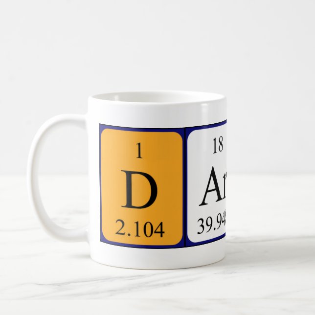 Daron periodic table name mug (Left)