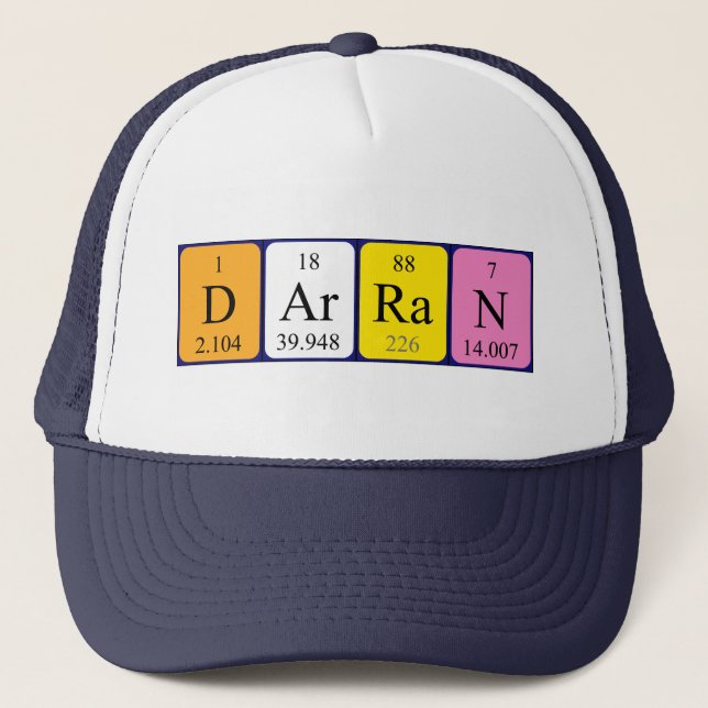 Darran periodic table name hat (Front)
