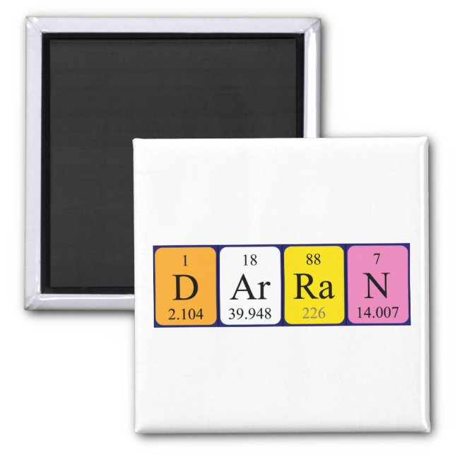 Darran periodic table name magnet (Front)