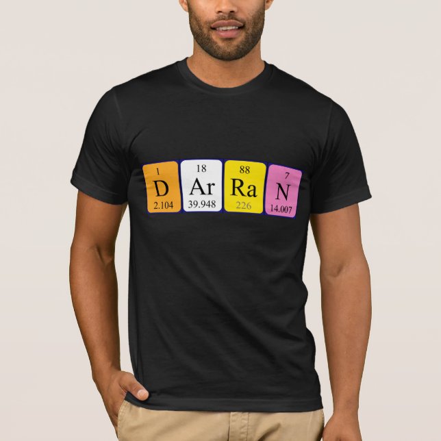 Darran periodic table name shirt (Front)