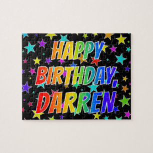"DARREN" First Name, Fun "HAPPY BIRTHDAY" Jigsaw Puzzle