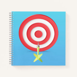 Dart aim to centre of dartboard notebook