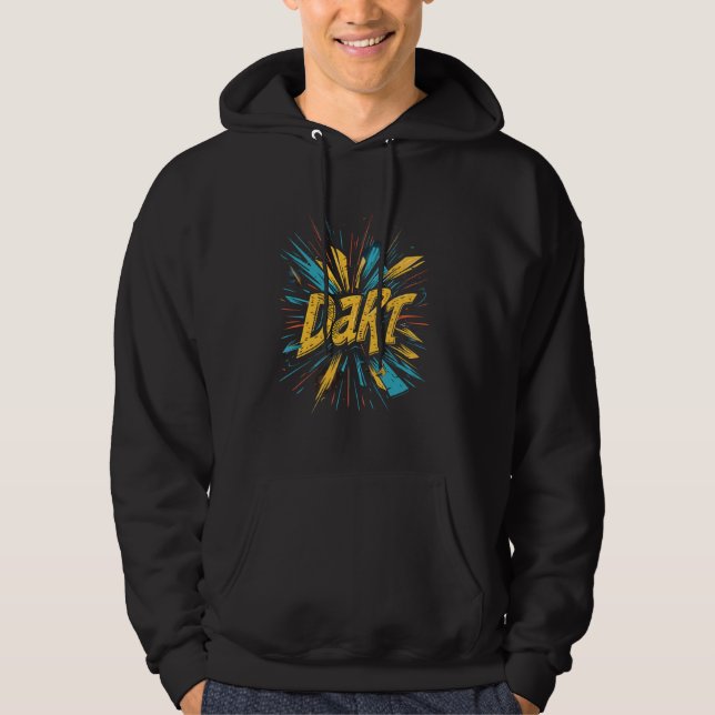 Dart an explosive Design of a precision Bullseye a Hoodie (Front)