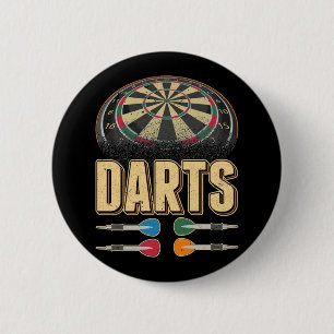 Dart Arrow Dartboard 180 Darts 6 Cm Round Badge