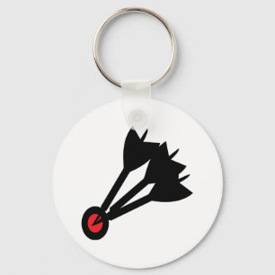 dart arrows bullseye key ring