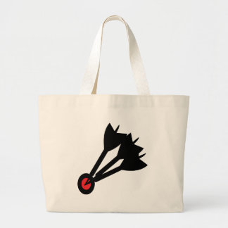 dart arrows bullseye large tote bag
