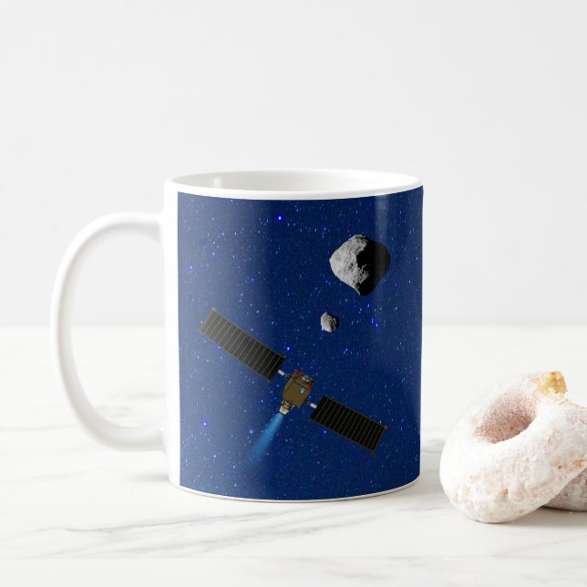 DART Asteroid Deflecting Spacecraft Coffee Mug (With Donut)