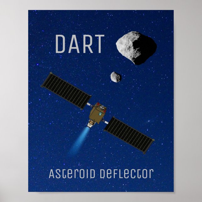 DART Asteroid Deflecting Spacecraft Poster (Front)