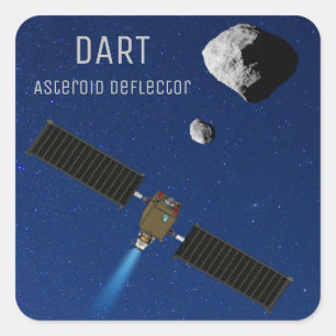 DART Asteroid Deflecting Spacecraft Square Sticker