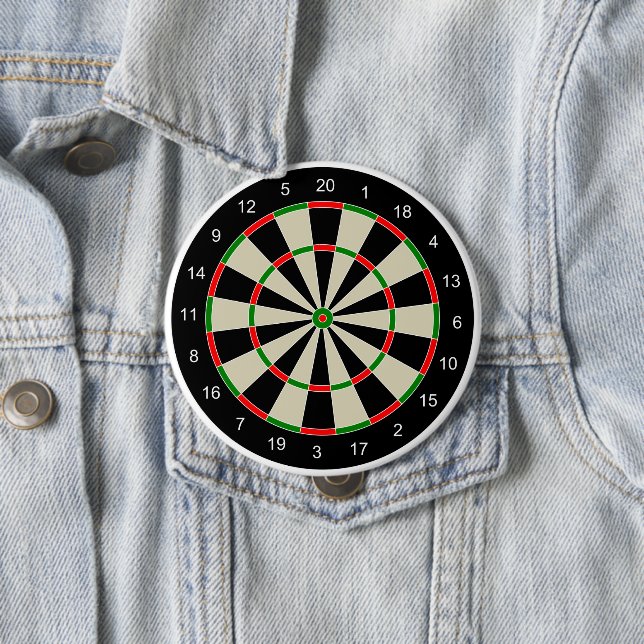 Dart Board 10 Cm Round Badge (In Situ)