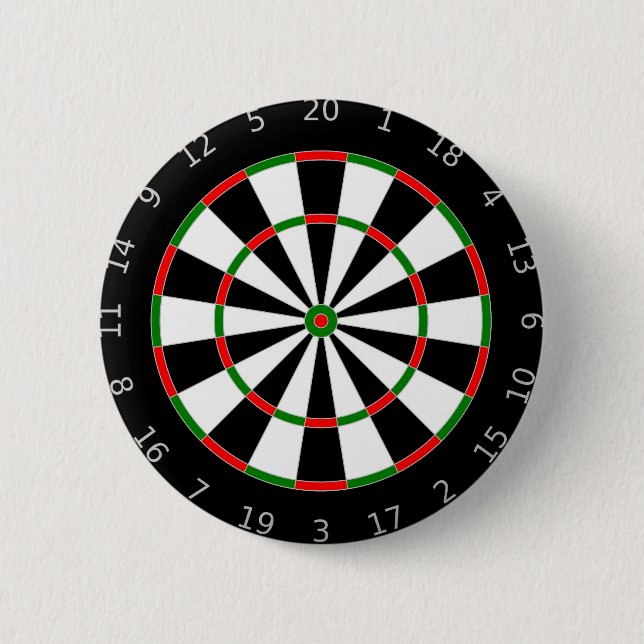 Dart Board 6 Cm Round Badge (Front)