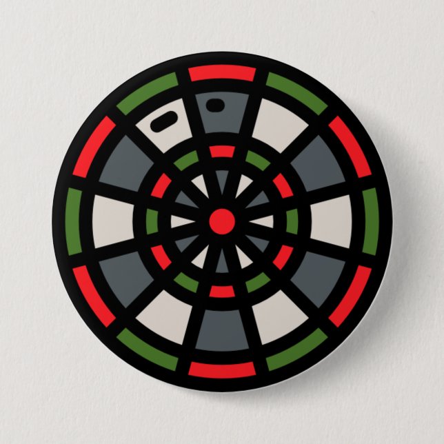 dart board 7.5 cm round badge (Front)