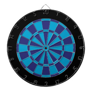 Dart Board: Blue, Navy, And Black Dartboard