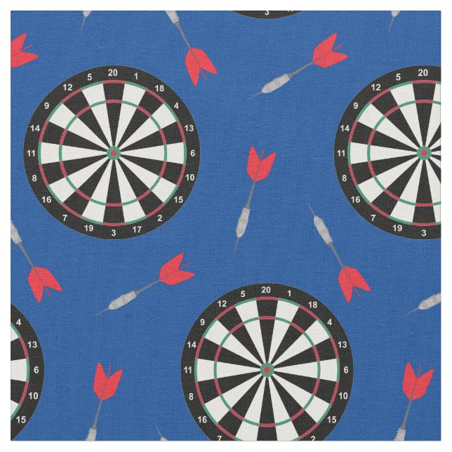 Dart Board Game Sports Fabric (Close Up)