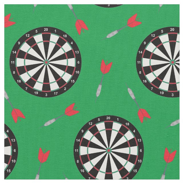 Dart Board Game Sports Fabric (Close Up)