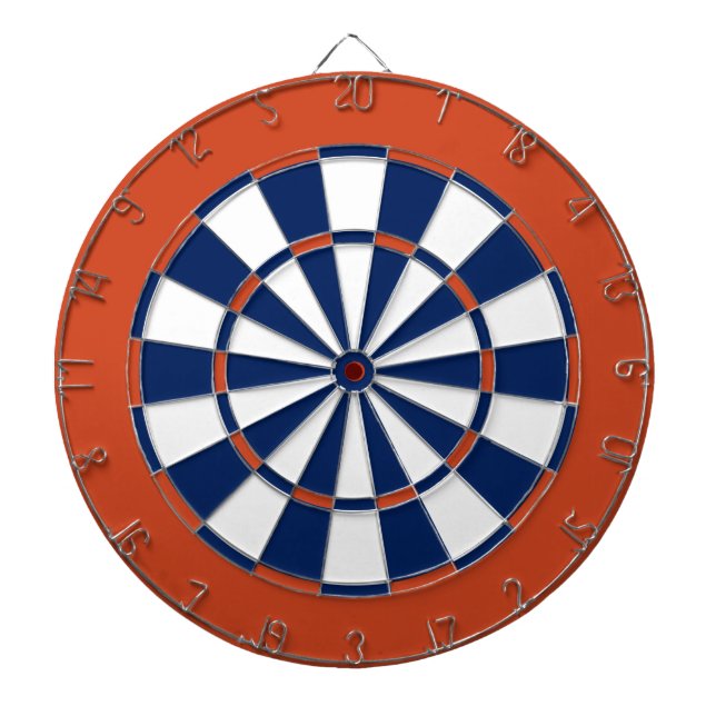 Dart Board in Edmonton Hockey Colours (Front)