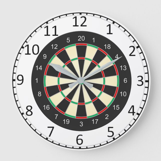 Dart Board Large Clock (Front)