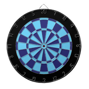 Dart Board: Light Blue, Navy, And Black Dartboard