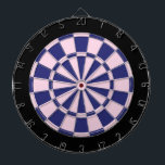 Dart Board: Light Pink, Navy, And Black Dartboard<br><div class="desc">Light Pink,  Navy,  And Black Coloured Dart Board Game Including 6 Brass Darts</div>