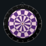 Dart Board: Light Pink, Purple, And Black Dartboard<br><div class="desc">Light Pink,  Purple,  And Black Coloured Dart Board Game Including 6 Brass Darts</div>