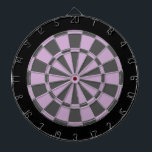 Dart Board: Light Purple, Charcoal Grey, And Black Dartboard<br><div class="desc">Light Purple,  Charcoal Grey,  And Black Coloured Dart Board Game Including 6 Brass Darts</div>