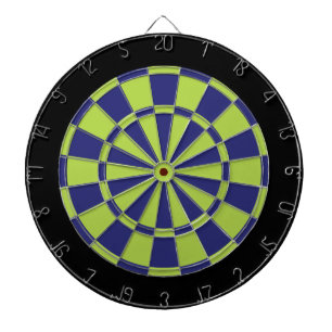 Dart Board: Lime Green, Navy Blue, And Black Dartboard