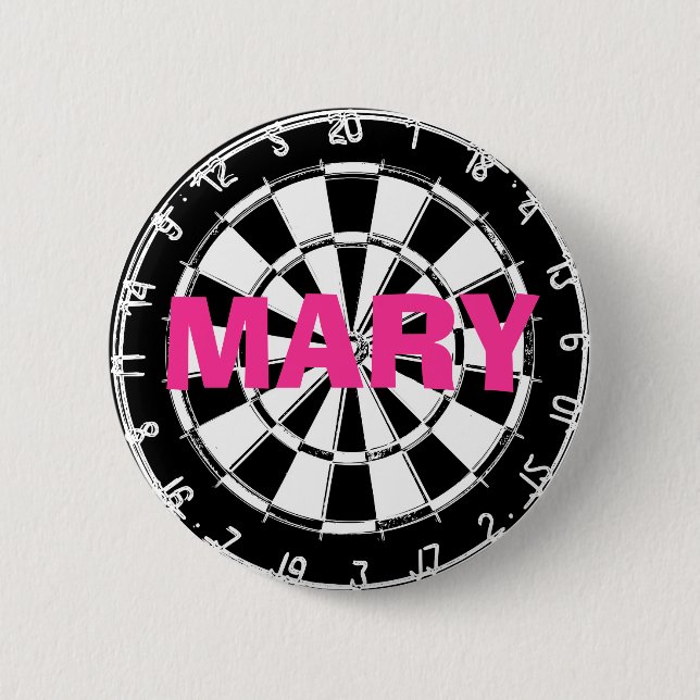 Dart board name buttons for team players (Front)