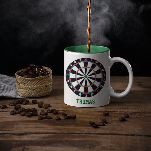Dart Board Personalised Two-Tone Coffee Mug (Creator Uploaded)
