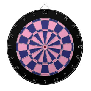 Dart Board: Pink, Navy, And Black Dartboard