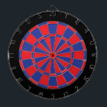 Dart Board: Red, Royal Blue, And Black Dartboard<br><div class="desc">Red,  Royal Blue,  And Black Coloured Dart Board Game Including 6 Brass Darts</div>