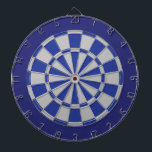 Dart Board: Silver Grey, Blue, And Navy Dartboard<br><div class="desc">Silver Grey,  Blue,  And Navy Coloured Dart Board Game Including 6 Brass Darts</div>