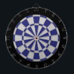 Dart Board: Silver Grey, Navy, And Black Dartboard<br><div class="desc">Silver Grey,  Navy,  And Black Coloured Dart Board Game Including 6 Brass Darts</div>
