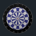 Dart Board: Silver Grey, Navy, And Black Dartboard<br><div class="desc">Silver Grey,  Navy,  And Black Coloured Dart Board Game Including 6 Brass Darts</div>