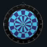 Dart Board: Sky Blue, Navy, And Black Dartboard<br><div class="desc">Sky Blue,  Navy,  And Black Coloured Dart Board Game Including 6 Brass Darts</div>