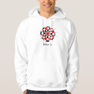 Dart board sweatshirt with hood
