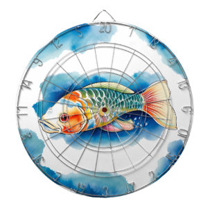 Dart Board - Watercolor Series: Koi Fish