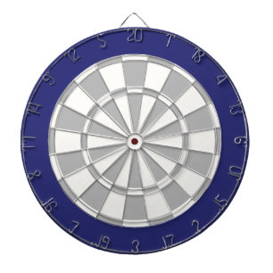 Dart Board: White, Grey, And Navy Dartboard