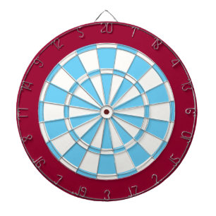 Dart Board: White, Light Blue, And Maroon Dartboard