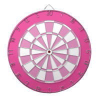 Dart Board: White, Light Pink, And Darker Pink Dar