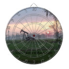 Dart Board with a Texas Sunset