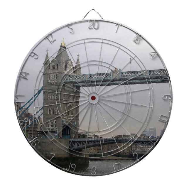 Dart Board with Tower Bridge over the Thames River (Front)
