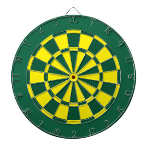 Dart Board: Yellow, Green, And Dark Green Dartboard